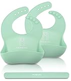 ❤ 𝐒𝐓𝐑𝐄𝐒𝐒𝐅𝐑𝐄𝐈 𝐄𝐒𝐒𝐄𝐍 𝐋𝐄𝐑𝐍𝐄𝐍 – Unser Baby Lätzchen mit Auffangschale, Bib Ärmel verhindert, dass Baby Essen auf dem Boden landet - mit Baby Lätzchen Silikon lernen bereits die Kleinsten selbstständig zu essen - zusätzlich erhalten Sie beim Kauf von Essenlätzchen ein Bastel-Lama für zuhause!