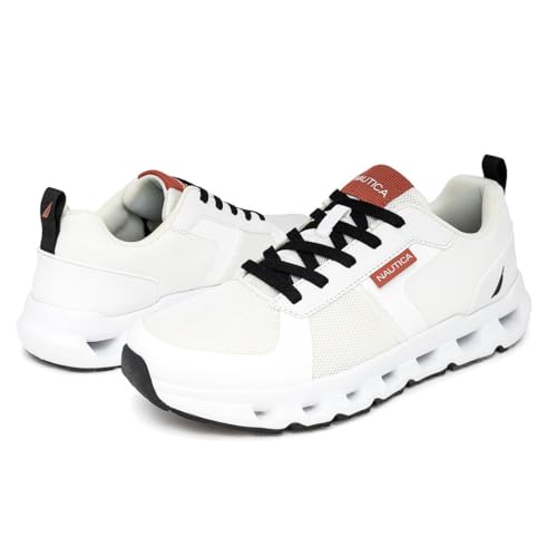 Image of Nautica Mens Running Sneakers Sport Fashion Lace-Up Athletic Soft Shoes for Gym Tennis Men - Cushioned, Breathable, Lightweight & Comfortable