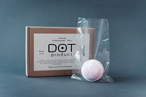DOTPRO 500pcs Set 4" x 6" Polyolefin Heat Shrink Wrap Bags, Transparent, Nontoxic/Odorless, Perfect for Bath Bombs, Soap Packaging, Arts and Crafts, Homemaking or Other Small Items