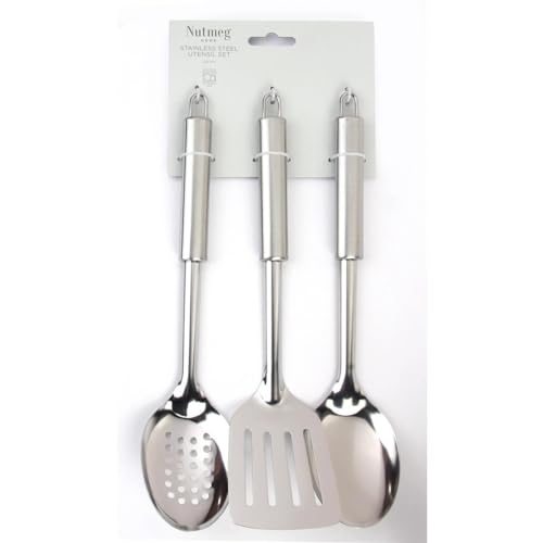 Nutmeg Home 3pc Stainless Steel Utensil Set Nutmeg Home 3pc Stainless Steel Utensil Set