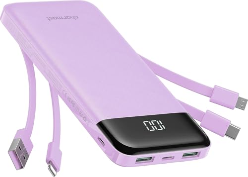 charmast Portable Charger with Built in Cables, Power Bank with
