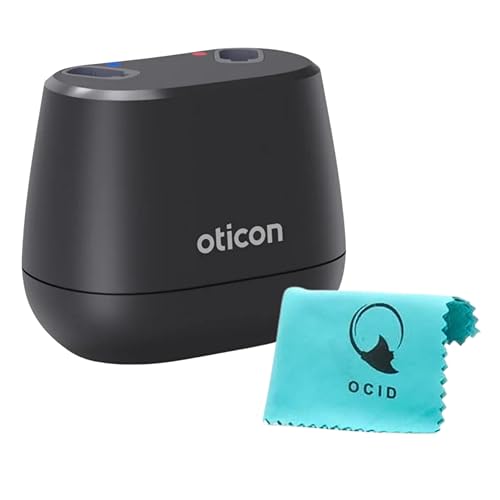Oticon Intent Desktop Charger Compatible Only with Intent 1 2 3 & 4 miniRITE R Hearing Aids Not Compatible with Intent BTE or Other Oticon Models