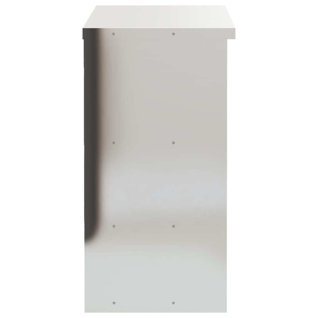 vidaXL Armario de Pared de Cocina con Estantes, Armario Auxiliar de Almacenaje, Armario Colgante, Mueble para Cocina, Acero Inoxidable