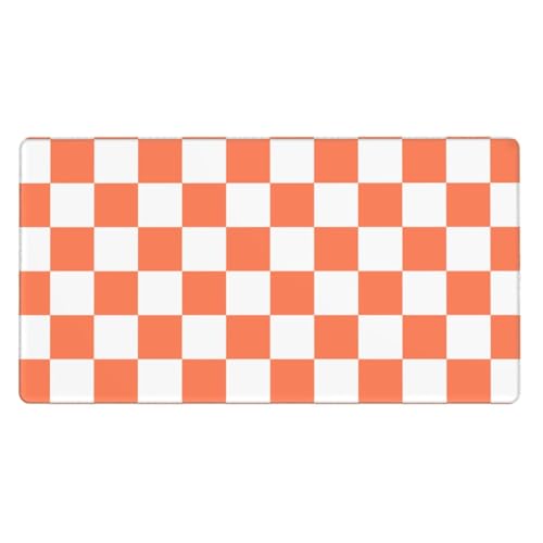 Tapis de souris de jeu damier orange pour aménager un bureau d'ordinateur portable