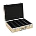 LyeXD Aluminum Coin Storage & Display Box Case Holds 100 Certified Coin Holders Slabs, Portable Coin Collection Holder with Key, Coin Slab Storage Case for Collectors and Collection Supplies (Glod)