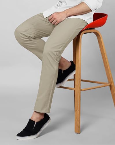 Image of Noble Monk Men's Formal Trousers | Regular Fit Stylish Pants for Men | Comfortable Solid Trousers | Classic Formal Wear for Men | Smart and Versatile Everyday Wear