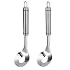 Gehaktbal Maker,2 stuks gehaktbal Maker lepel met gat, roestvrij gehaktbal lepel, niet-stick vlees bal lepel voor thuis, koken, maken van vleesbal, vis bal, rijstbal, keuken accessoires (zilver)