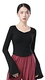 🍒 An elegant & comfy knit top for dance performance, stage performance, special occasions, daily casual wear, etc.