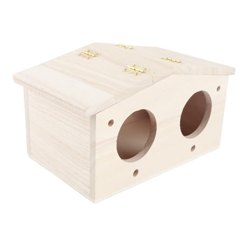 Depisuta Nidos de Pájaros de Madera, Jaula de Anidación Duradera para Loros Golondrinas, Casa para Pájaros Al Aire Libre para Amantes de la Naturaleza, Madera de Plátano, 9,1 X 5,1 X 4,9 Pulgadas