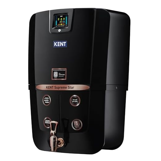 KENT Supreme Star RO Water Purifier | Advanced RO Tech for Sabse Shudh Paani | RO+UV+UF+TDS Control+Alkaline+Copper+UV in Tank | Auto Flush|9L|20 LPH| Ideal For Borewell/Tanker/Municipal Water |Black