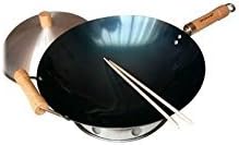 Taylor And Ng Natural Nonstick Wok Set 14 Carbon Steel Round Bottom Amazon Ca Home