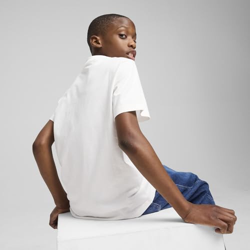 Image of Puma Boy Cotton Solid Regular Fit Tees
