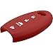 Produktbild PhoneNatic Silikon Schlüssel Hülle kompatibel mit der Infiniti 4-Tasten Fernbedienung in rot Funkschlüssel 4-Key