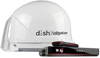 KING DT4450 DISH Tailgater Bundle - Portable/Roof Mountable Satellite TV Antenna and DISH Wally HD Receiver , White , Western & Eastern Arc Satellites