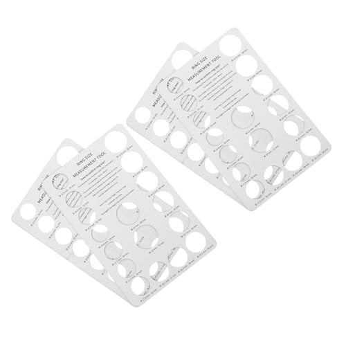 GETAJGHSD 4 Piezas Medidor de Anillos de Cartón Blanco con Diseño Portátil y Tamaño Preciso para Joyas de Hombres y Mujeres, Talla Europea 50 72 Mm, Adecuado para Compras Online y Regalos