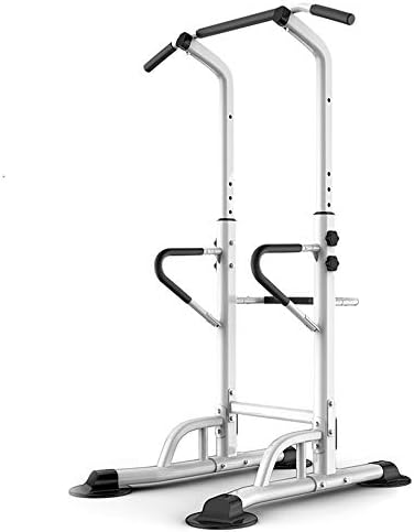 ZJDU Power Tower Dip Station -Multifunctional Power Tower Free Standing Pull Up Bar, Indoor Fitness/Workout – Adjustable Heavy Duty Dip Station Stand Body Press Bar