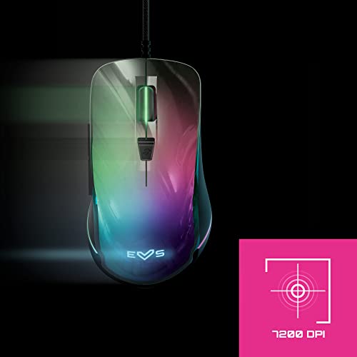 Gaming Mouse ESG M3 Neon (Mirror Effect, USB braided cable, RGB LED light, 7200 DPI) - Mouse gaming - Immagine 1