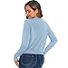 Long Sleeve Cardigan for Women Button Down Open Front Bolero Shrugs for Dresses, Light Blue L