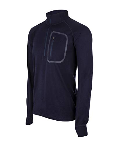 7EVEN Men's Merino Wool Long Sleeve Quarter Zip Pullover