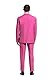 Offstream Plain Colored Suits for Men – Costumes Include Jacket Pants and Tie, XXL, Plain Pink