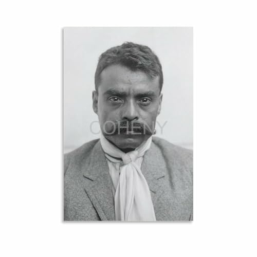 Mexican Revolutionary Leader Emiliano Zapata Salazar Artistic Portrait Art Poster (7) Canvas Poster Bedroom Decor Office Room Decor Gift Unframe-style 12x18inch(30x45cm)