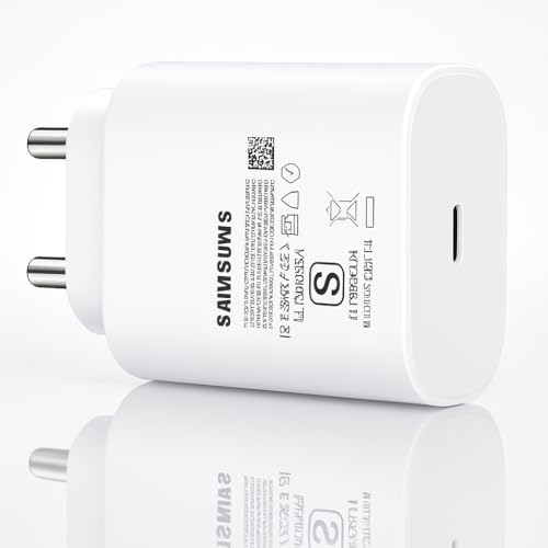 Image of 25W Type-C PD 3A Fast Charging Adapter Compatible with A17|A36|A55|A16|M36|M35|M07|M17|M05|M06|F36|F56|F06|F05|Tablet & Other 25Watt USB C Superfast Charge Charger|Travel Adaptor-White