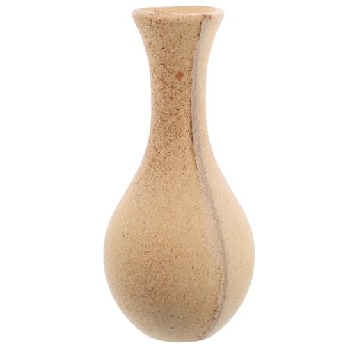 BESPORTBLE Jarrón de Madera Grande para Manualidades DIY Florero Bohemio Vacío para Flores Secas Base Lisa Blanca Decoración Rústica para Hogar y Escritorio Jarrón Novedoso para Ramo