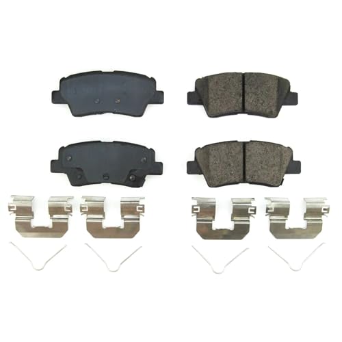 Image of PowerStop Rear Brake Pads for Hyundai Nexo 2019-25 | Kia Cadenza 2017-20 - Z17 Ceramic Brake Pads with Installation Hardware, 17-2098