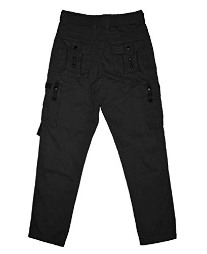 ETHANOL Men Relaxed Cargo Pants with 6 Big Pockets Casual Work Combat Trousers3