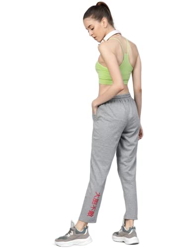 Image of Hubberholme Women's Cotton Blend Regular Fit Typography Track Pants