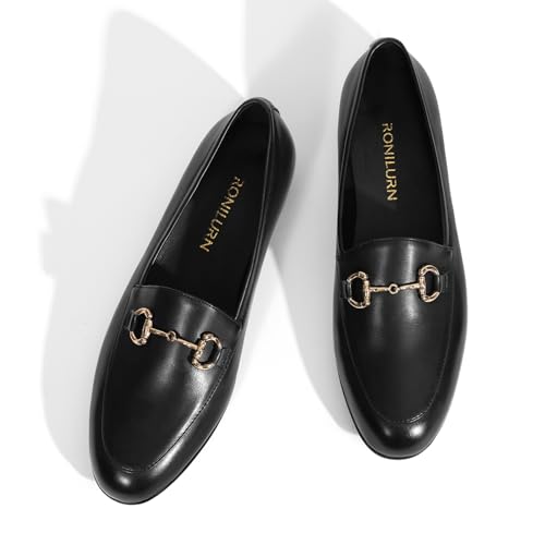 Image of Womens Loafers Flats Dress Shoes Slip On Penny Comfortable Round Toe Business Casual Work