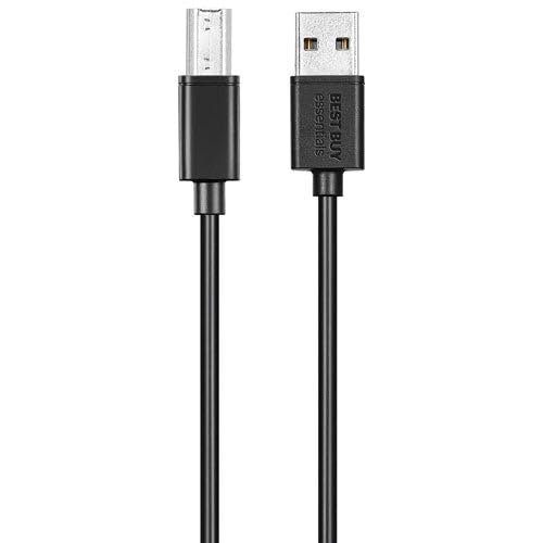 Image of Best Buy essentials USB Cables, Adapters & Accessories - Data Transfer, and High-Speed Compatibility for Phones, Laptops, and Electronics (USB Printer Cable, 6 ft)