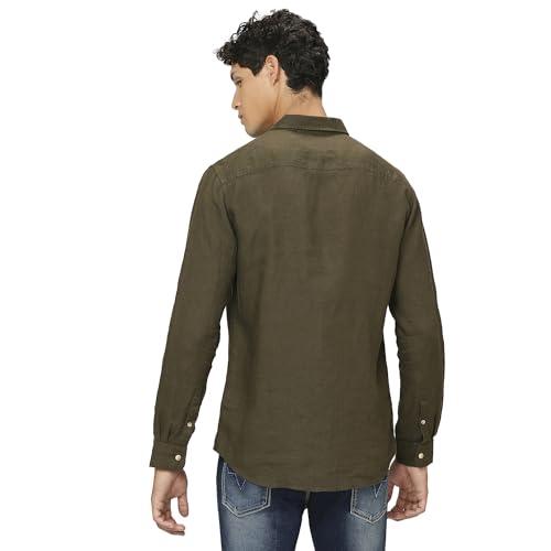 Image of Pepe Jeans Mens Linen Regular Fit Shirt