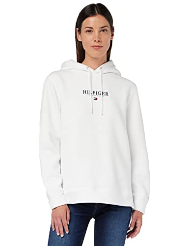 Tommy Hilfiger Exclusive Hilfiger Hoodie Ls Kapuzen-Sweatshirt Damen, Weiß...