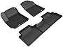 3D MAXpider All-Weather Floor Mats for Kia Soul 2020-2022 Custom Fit Car Floor Liners, Kagu Series (1st & 2nd Row, Black)