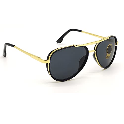 Image of Louis Kouros Cherokee Aviator Classic Trendy 4414 sunglasses | Mirror Lens | 400 UV Protected | For Men's Women's | Medium | 58mm Lens Width