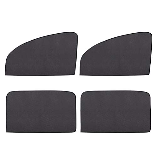 VORCOOL 車サンシェード ウインドーネット 車用カーテン マグネットカーテン 4枚入り 運転席 助手席用 車載遮光 取付簡単 貼り付け 日よけ プライバシー保護