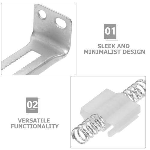 Kit de herrajes para puerta bifold con construcción de acero inoxidable y plástico que ofrece gran resistencia y operación estable para hogares y oficinas con pivote para puerta acordeón miniatura 7