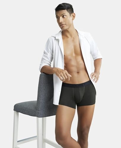 Image of Jockey IC25 Men Tencel Micro Modal Cotton Elastane Stretch Solid Trunk with Natural StayFresh Properties