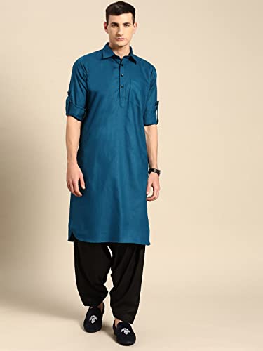 Image of Rajubhai Hargovindas Men's Festive Cotton Pathani Kurta