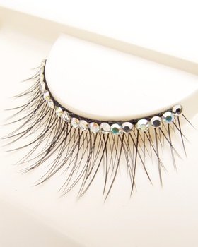 Crisscross Eyelashes with Swarovski Rhinestones 1L392 Black