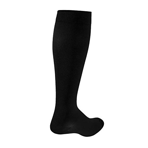 Image of Truform HMNA 9808 Compression Stockings, Regular 15-20 mmHg, Below Knee BK, Men or Women, Closed Toe, Black, 2X-Large