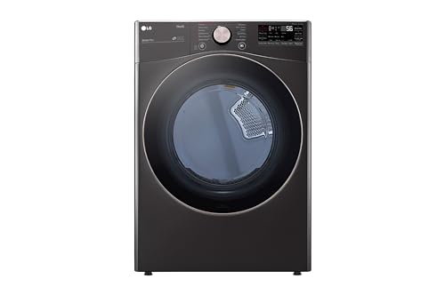 LG DLEX4000B 7.4 cu. ft. Ultra Large Capacity Smart Wi‑Fi Enabled Front Load Electric Dryer — Black Steel