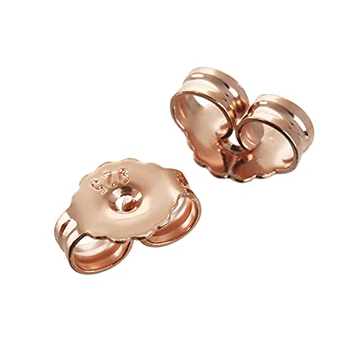 Pendientes de plata de ley 925 NKlaus oro rosa antialergicos de 1,1mm