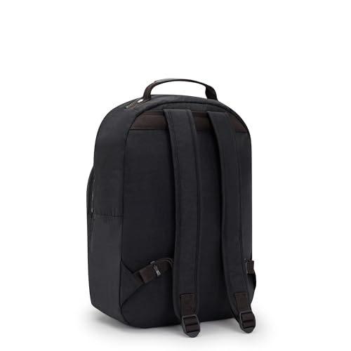Image of Kipling Women's Seoul 15 inch Laptop Backpack, Durable, Roomy with Padded Shoulder Straps, Built-In Protective Sleeve, Black Tonal Cu, 12.75''L x 17.25''H x 8''D