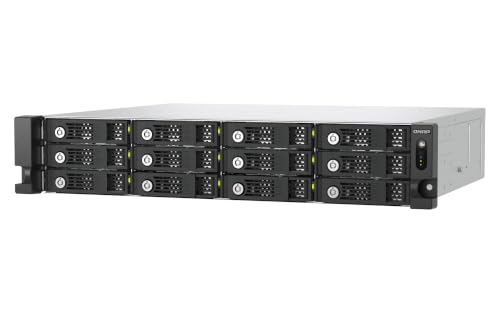 Image of QNAP TL-R1210TC4-RP 12-Bay Rackmount USB 4 Type-C JBOD Enclosure | Redundant Power, Up to 40Gbps Transfer