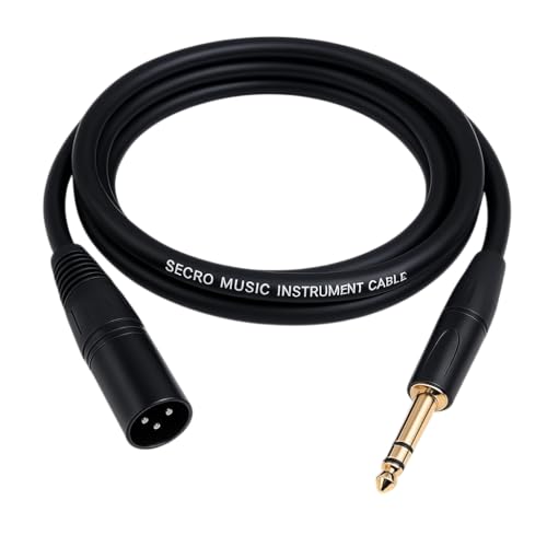 SeCro® Panther Series 6.35mm TRS Male to XLR Male Cable | Compati...