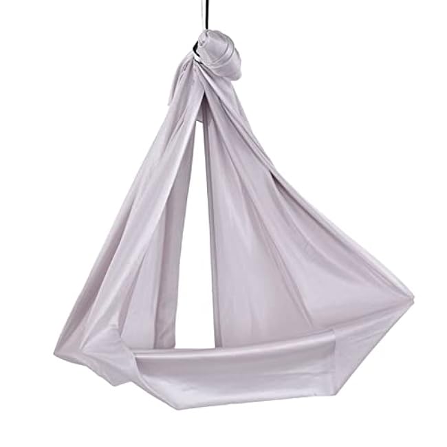 FTVOGUE Aerial Yoga Hammock 39.4 x 110.2inch Breathable Relieve Pain Children's Elastic Hammock for Yoga Children Use Yoga Inversion Exercises(Grey)