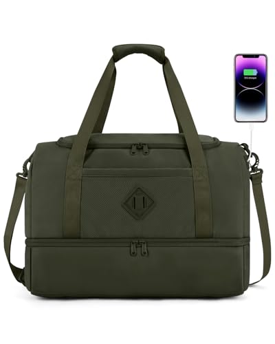 WANDF Personal Item Travel Bag 18x14x8, Carry On Duffle Bag for Women Men