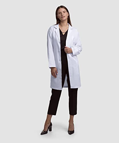 Lab Coat Professional Unisex For Men And Women, Polycotton, 40 Inch Length, White (Medium) #TOP2